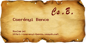 Cserényi Bence névjegykártya